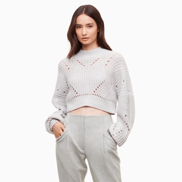 Aritzia Wilfred⎜GOULAINE SWEATER⎜HEATHER BIRCH - Picture 3 of 13